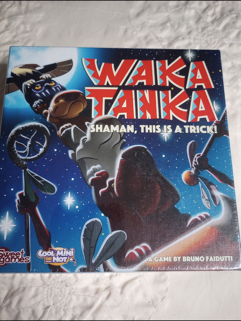 Waka Tanka Shaman , This Is A Trick Card Game - Bold Blue & Red Box Art